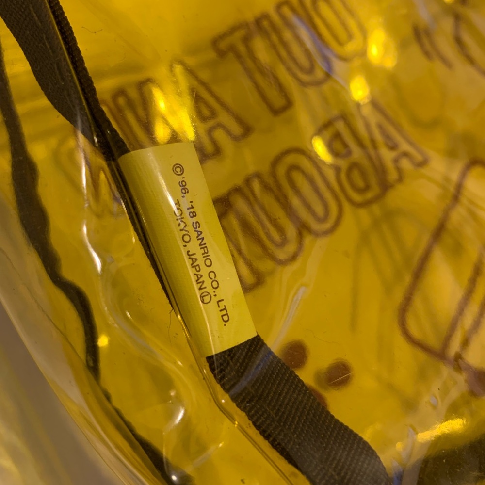 Sanrio Tokyo Pompompurin Clear Vinyl Tote Bag - Picture 6 of 8